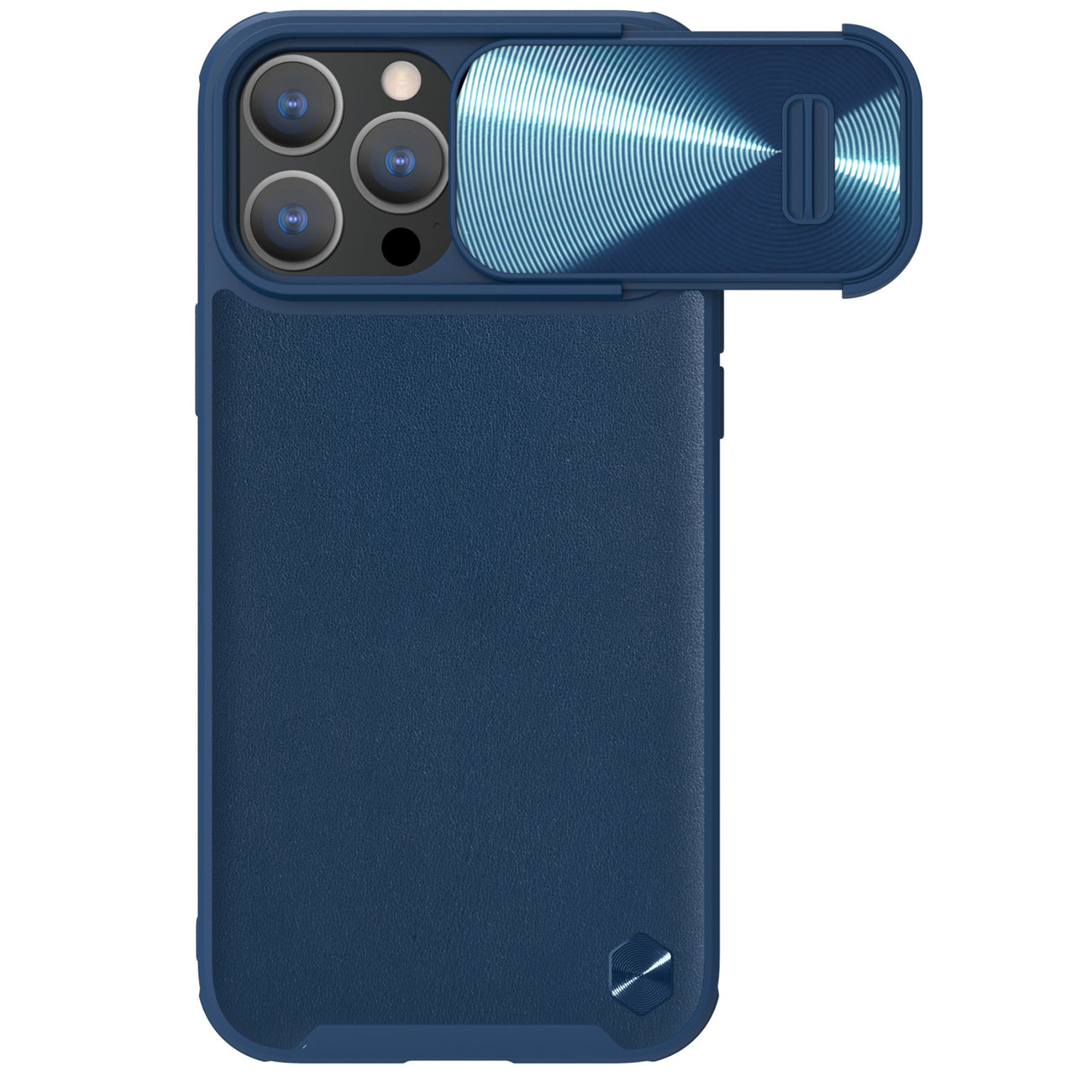 iPhone 14 Pro Nillkin Camshield Leather S bőr tok kék