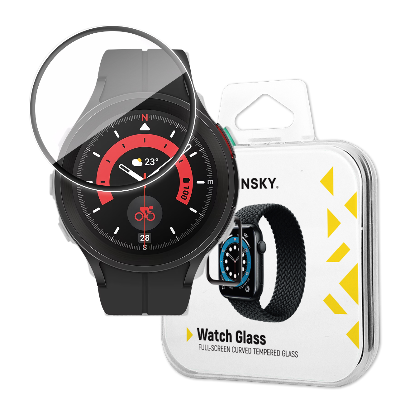 Samsung Galaxy Watch 5 Pro 45mm Wozinsky Hibrid kijelzővédő üvegfólia fekete