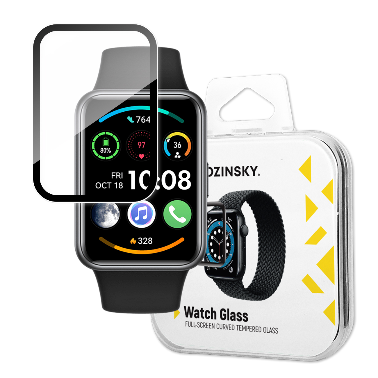 Huawei Watch Fit 2 Wozinsky Hibrid kijelzővédő üvegfólia fekete