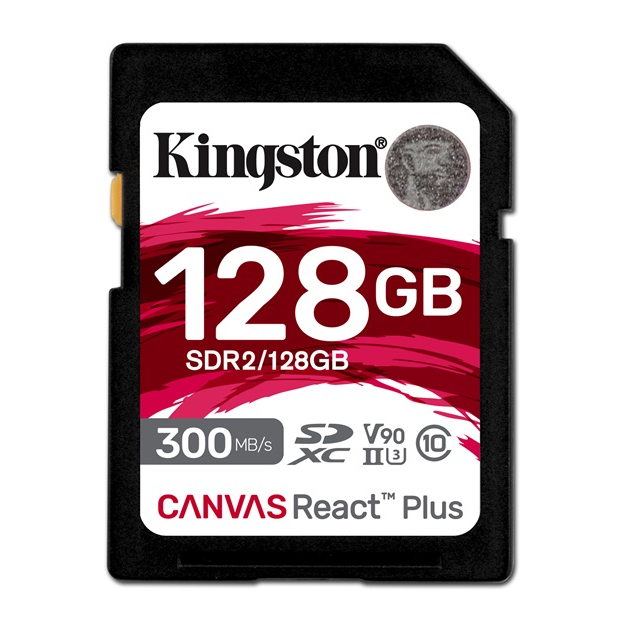 KINGSTON Memóriakártya SDXC 128GB Canvas React Plus UHS-II 300R/260W U3 V90