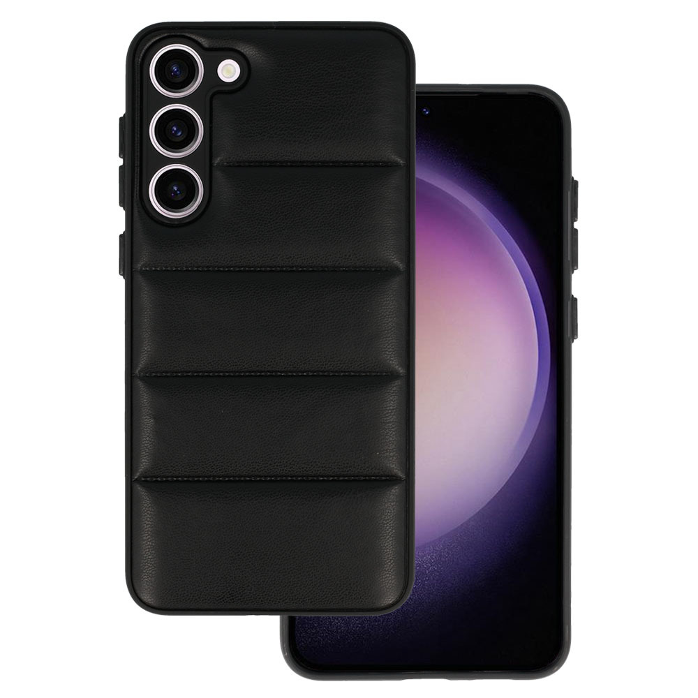 Samsung Galaxy S23 Plus Leather 3D bőr telefontok fekete design 2