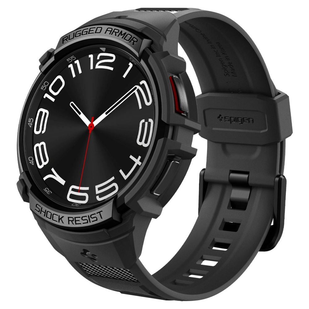 Samsung Galaxy Watch 6 Classic 43mm Spigen Rugged Armor Pro szíj és tok fekete