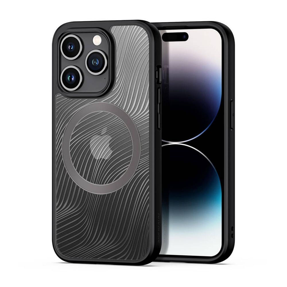 iPhone 15 Pro Max Dux Ducis Aimo Mag MagSafe kompatibilis ütésálló telefontok fekete