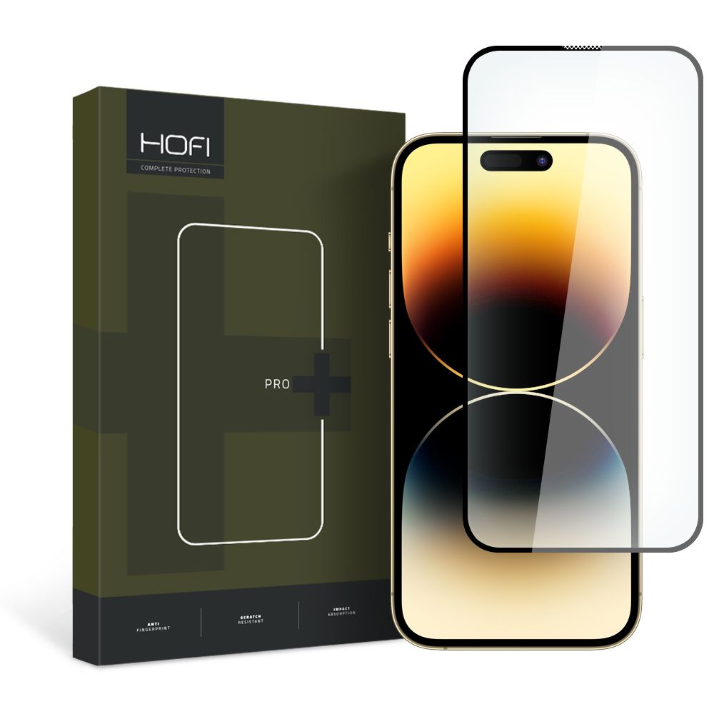 iPhone 15 Pro Max Hofi Glass Pro+ Hybrid temperált üvegfólia fekete