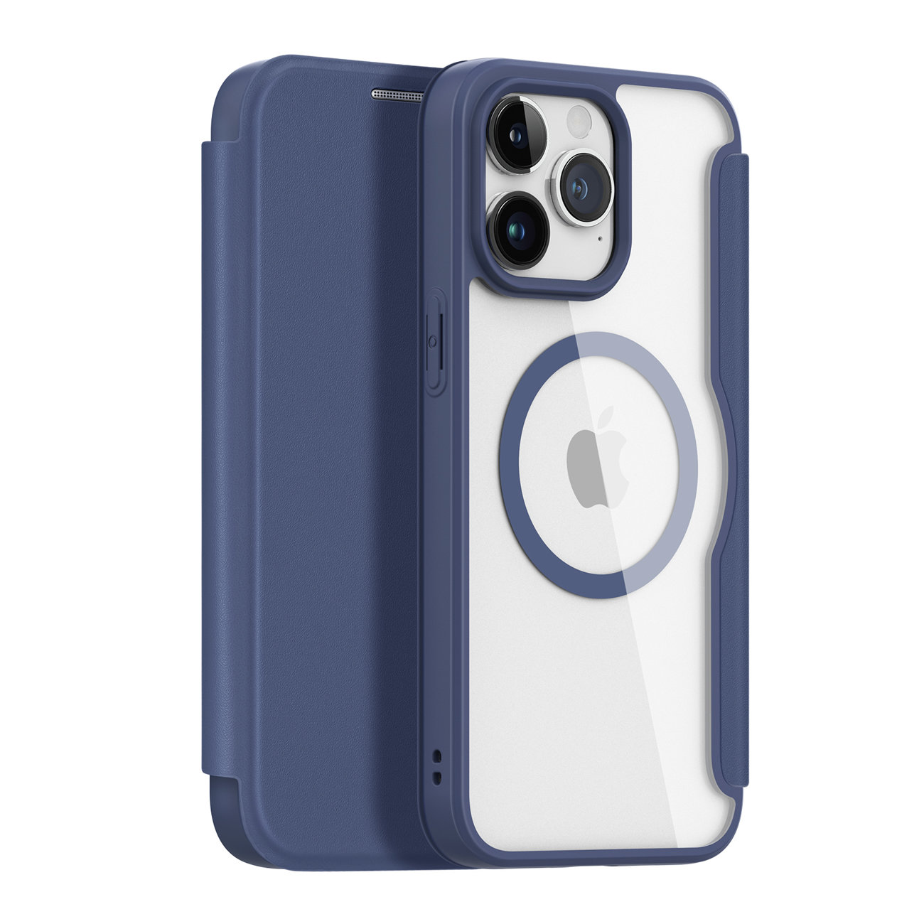 iPhone 15 Pro Dux Ducis Skin X Pro Magsafe mágneses fliptok kék