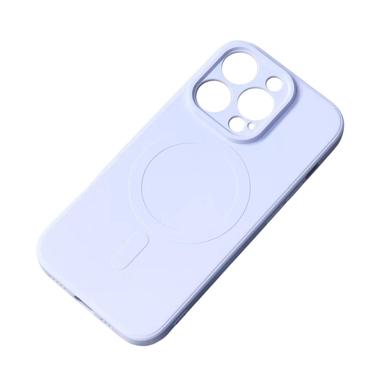 iPhone 15 Pro Max Szilikon MagSafe kompatibilis tok kék