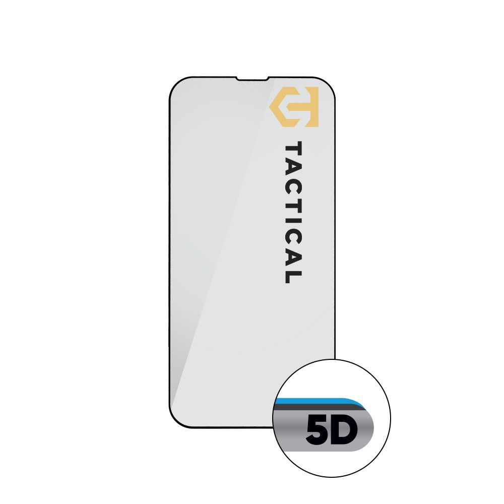 iPhone 15 Pro Tactical Glass Shield 5D kijelzővédő üvegfólia fekete kerettel