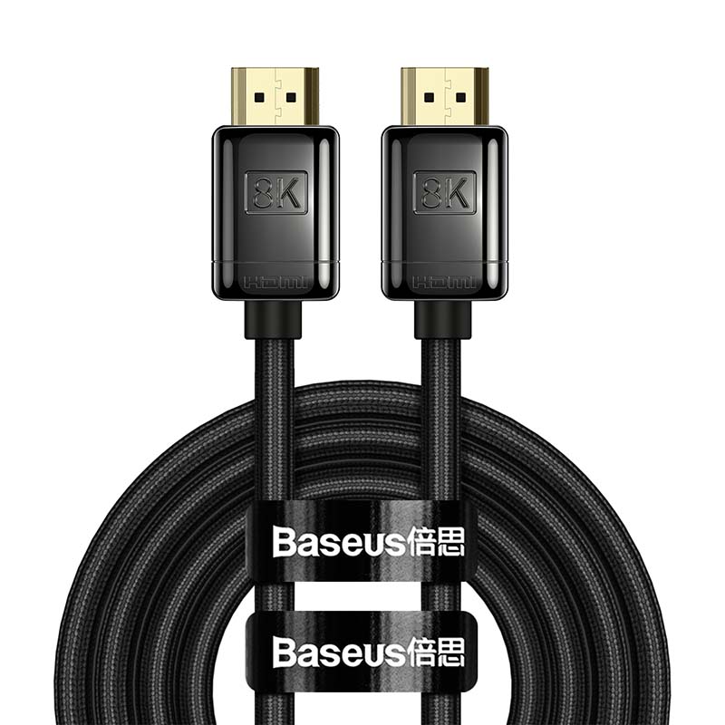 Baseus High Definition Series HDMI 2.1 kábel, 8K 60Hz, 3D, HDR, 48Gbps, 1m (fekete)
