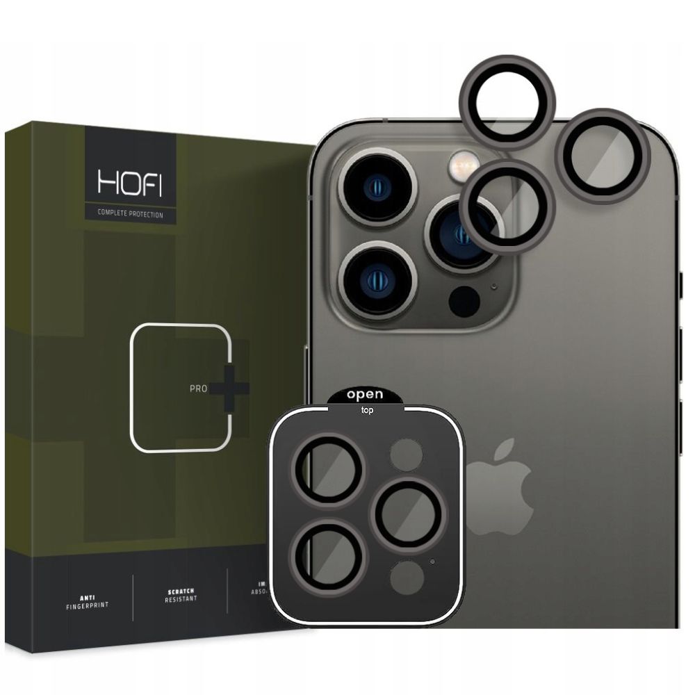 iPhone 15 Pro/15 Pro Max Hofi CamRing Pro+ kameralencse védő üvegfólia fekete
