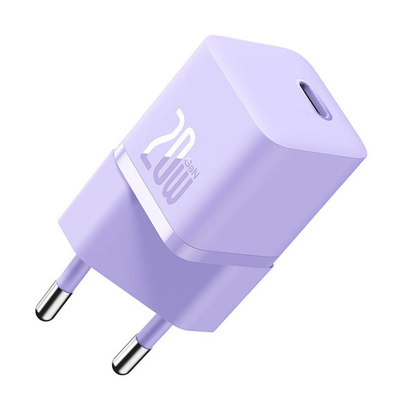 Baseus GaN5 mini USB-C hálózati töltő adapter 20W (lila)