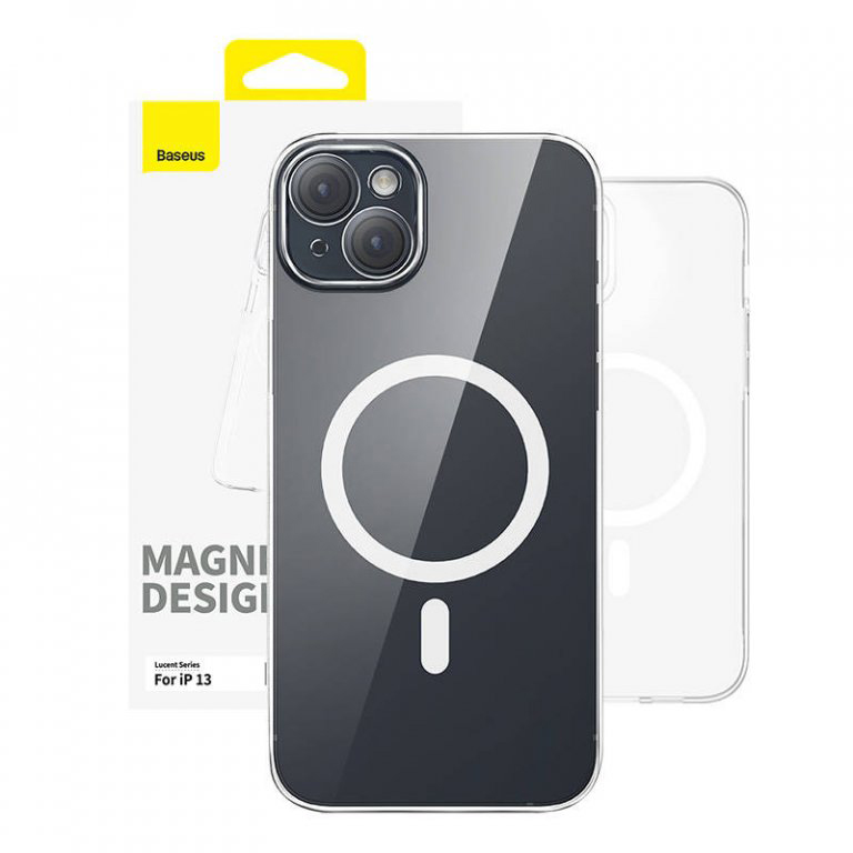 iPhone 13 Baseus Lucent Series mágneses MagSafe kompatibilis telefontok átlátszó