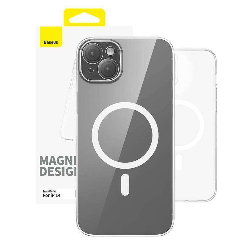 iPhone 14 Baseus Lucent Series mágneses MagSafe kompatibilis telefontok átlátszó