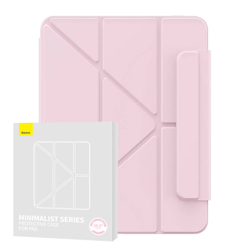 iPad 10.2'' (2019/2020/2021) Baseus Minimalist mágneses tok rózsaszín