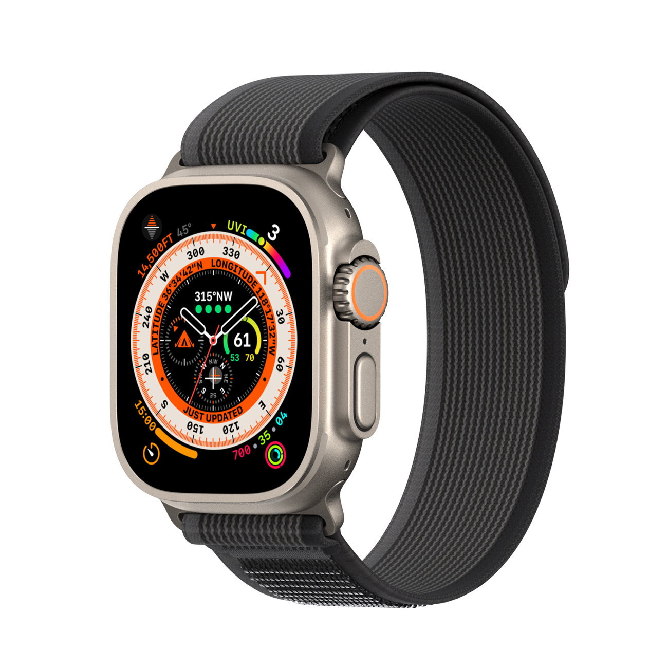 Apple Watch Ultra/8/7/6/SE/5/4/3/2/1 (42, 44, 45, 49 mm) Dux Ducis Tépőzáras sportszíj YJ változathoz fekete-szürke