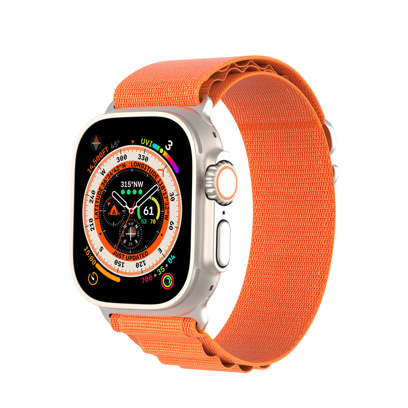 Apple Watch 8/7/6/SE/5/4/3/2/1 (41, 40, 38 mm) Dux Ducis Sport csatszíj GS verzió narancssárga