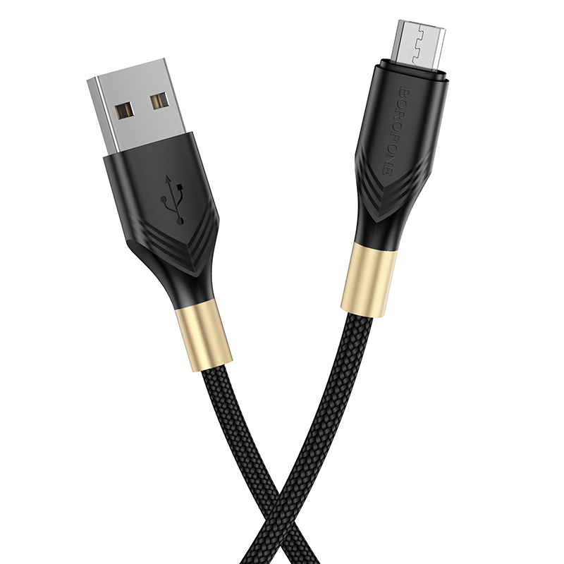 Borofone BX92 Advantage kábel USB-micro USB - 2.4A 1 m fekete