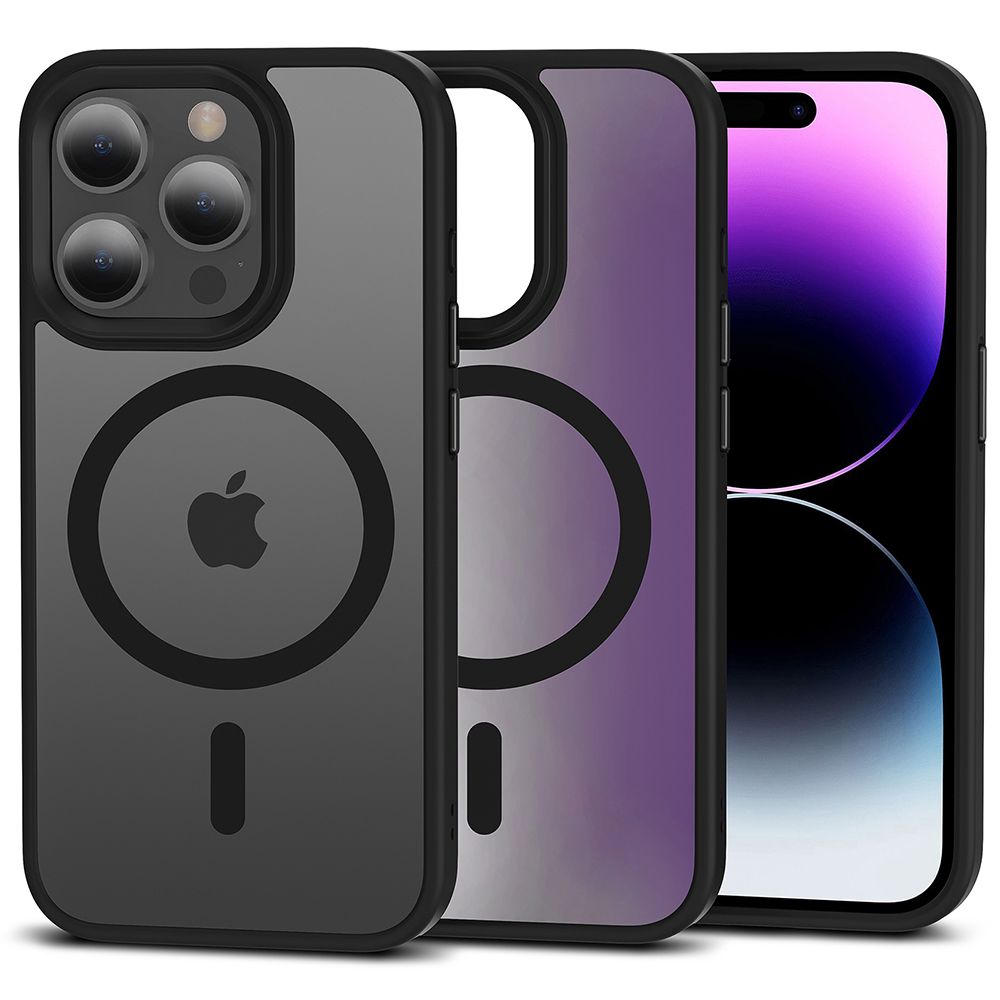 iPhone 15 Pro Max Tech-Protect Magmat Magsafe telefontok matt fekete