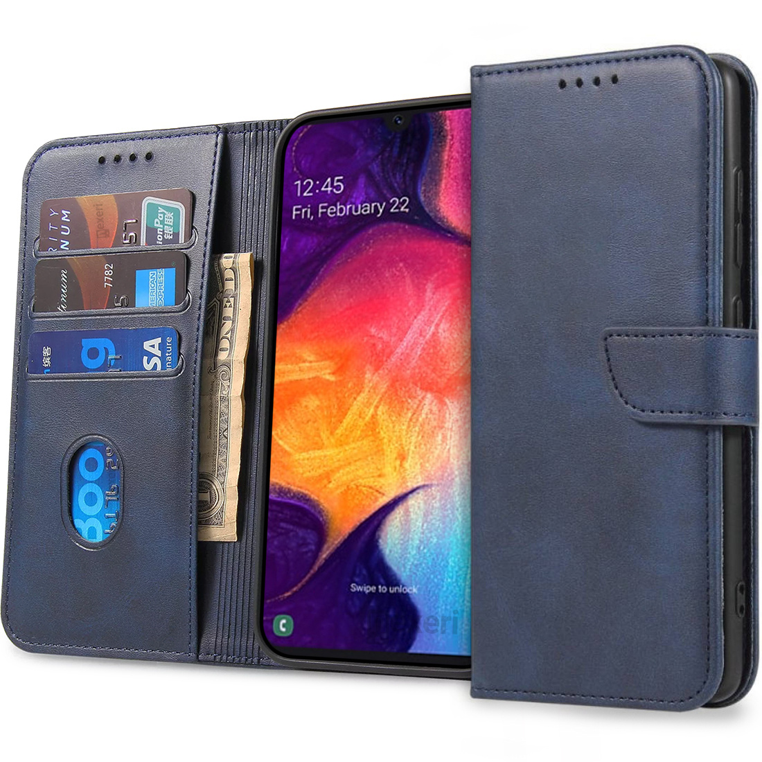 Samsung Galaxy A33 5G Nexeri Wallet tok sötétkék
