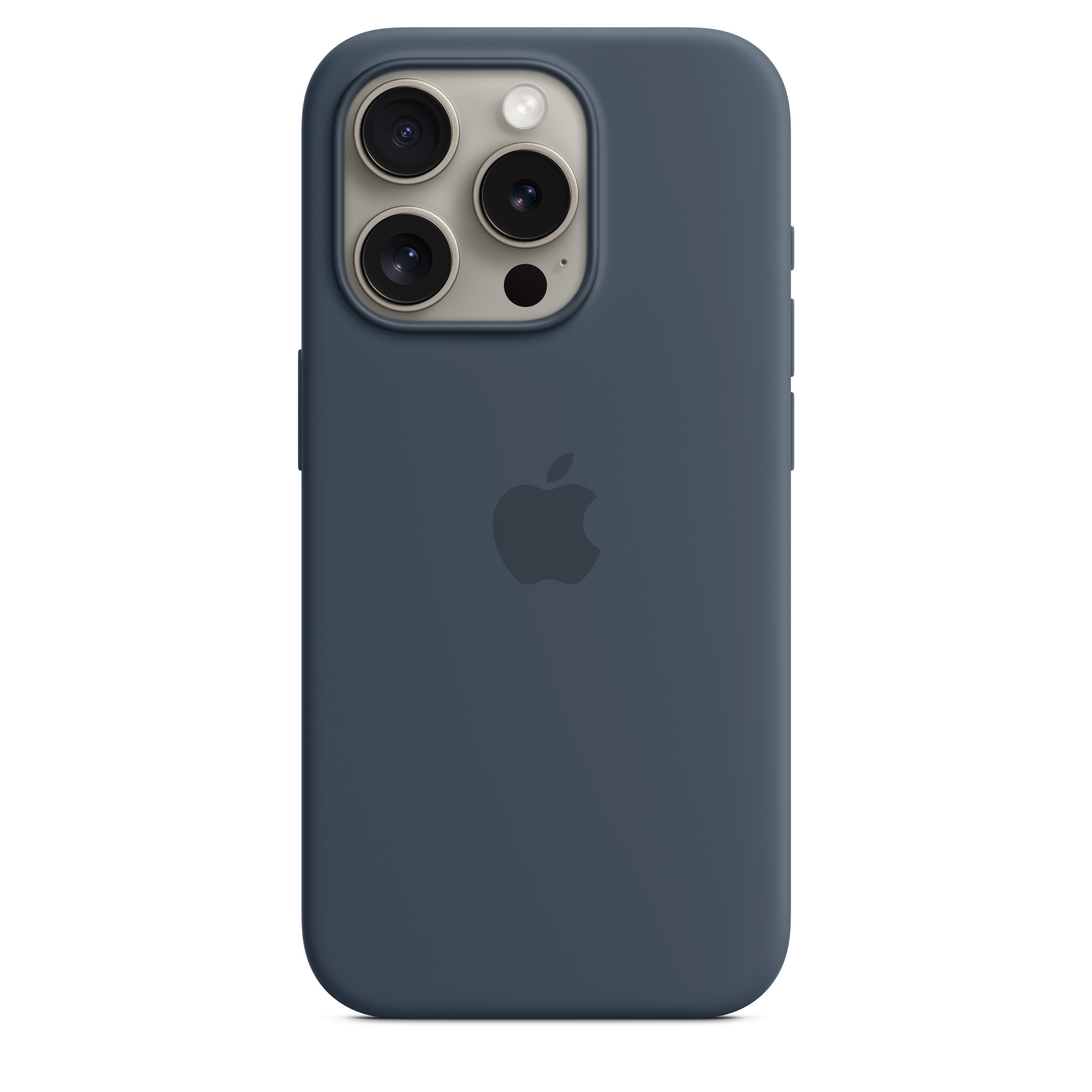 iPhone 15 Pro szilikontok viharkék (MT1D3ZM/A) Apple gyári MagSafe-rögzítésű