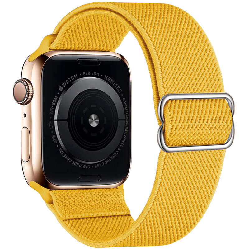 Apple Watch 1/2/3/4/5/6/7/8/9/SE (42/44/45mm) TRPH szövet óraszíj citromsárga