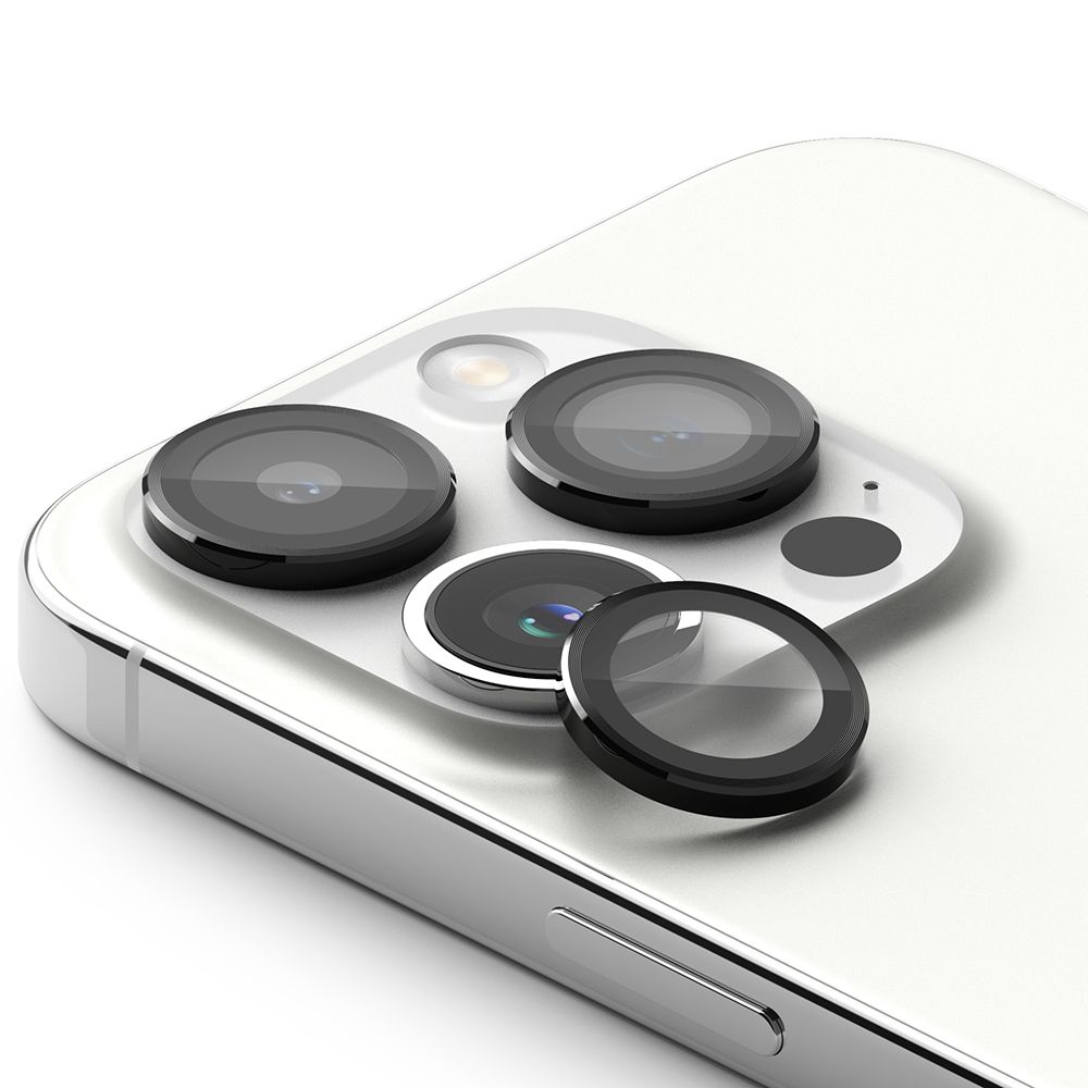 iPhone 15 Pro Max Ringke hátlapi kameralencse védő keret fekete