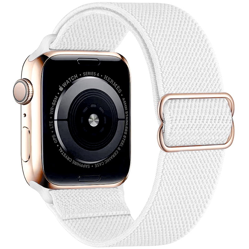 Apple Watch 1/2/3/4/5/6/7/8/9/SE (42/44/45mm) TRPH szövet óraszíj fehér