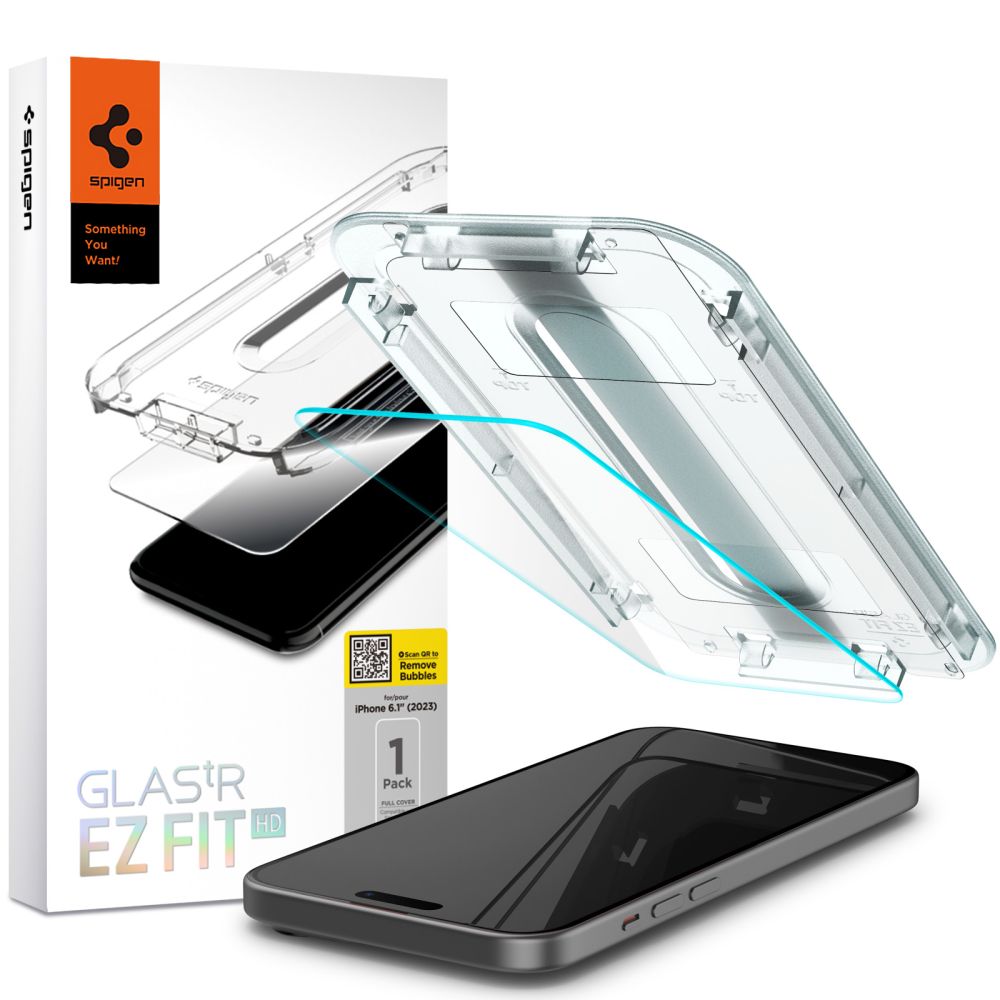 iPhone 15 Pro Max Spigen Glas.TR EZ Fit kijelzővédő üvegfólia