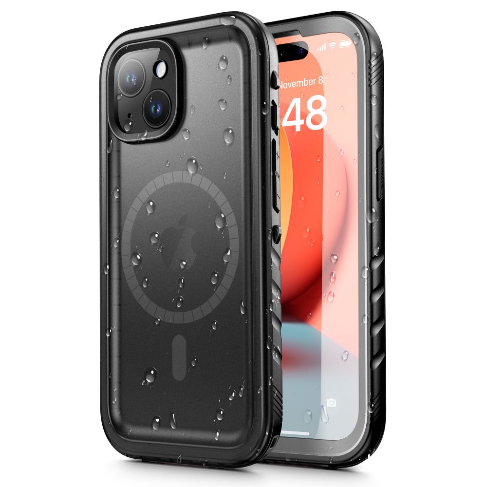 iPhone 15 Plus Tech-Protect Shellbox IP68 vízálló MagSafe telefontok fekete