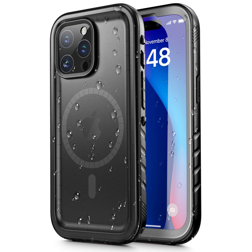 iPhone 15 Pro Max Tech-Protect Shellbox IP68 vízálló MagSafe telefontok fekete
