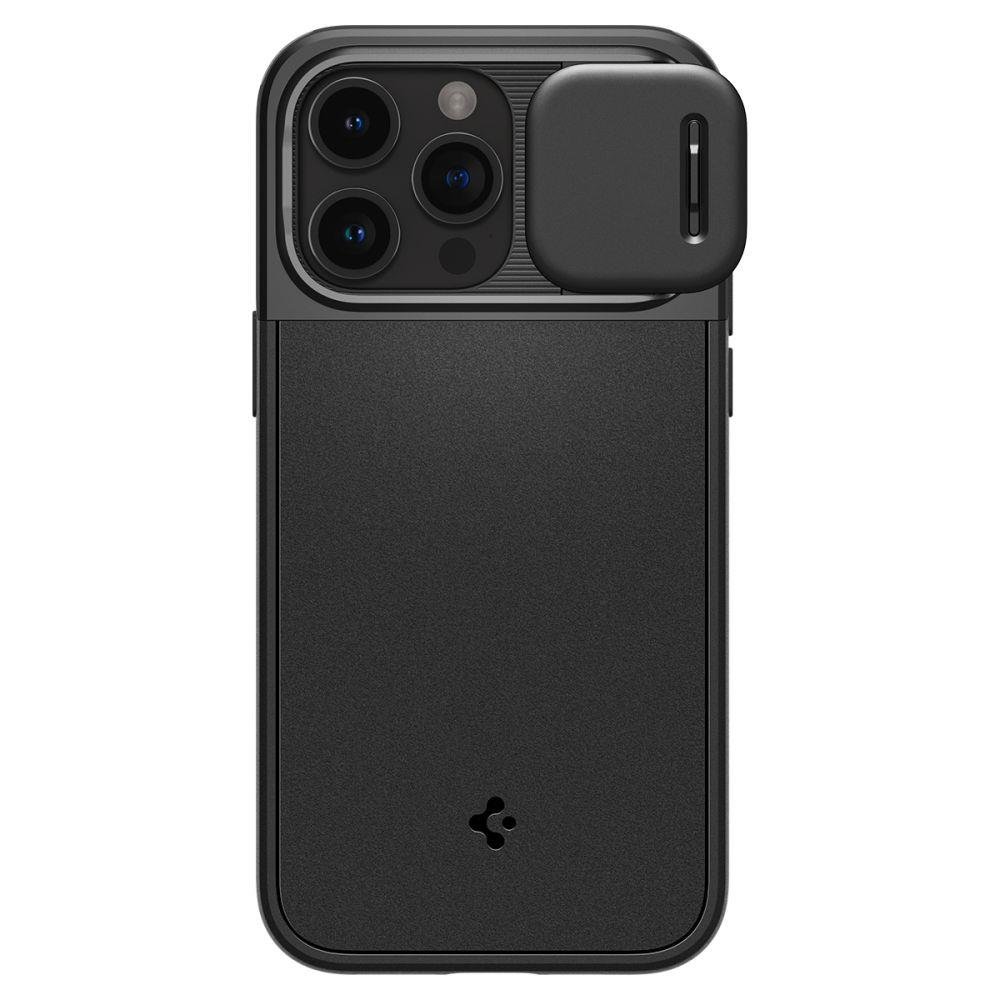 iPhone 15 Pro Max Spigen Optik Armor MagSafe-kompatibilis tok fekete (ACS06599)