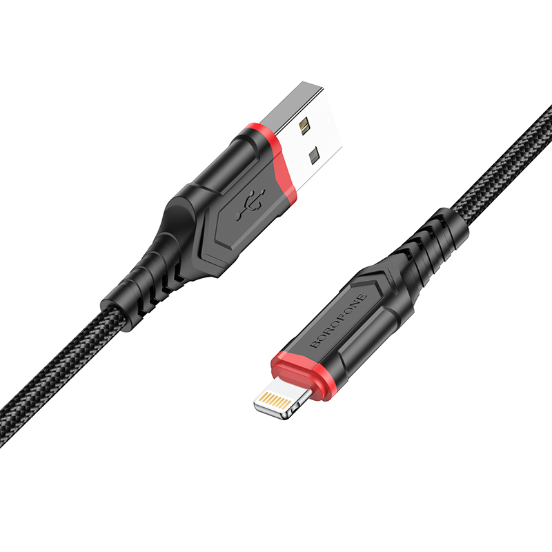 Borofone BX67 USB - Lightning kábel 2,4A 1m fekete