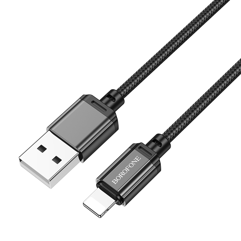 Borofone Sharp BX87 USB - Lightning kábel 2,4A 1m fekete