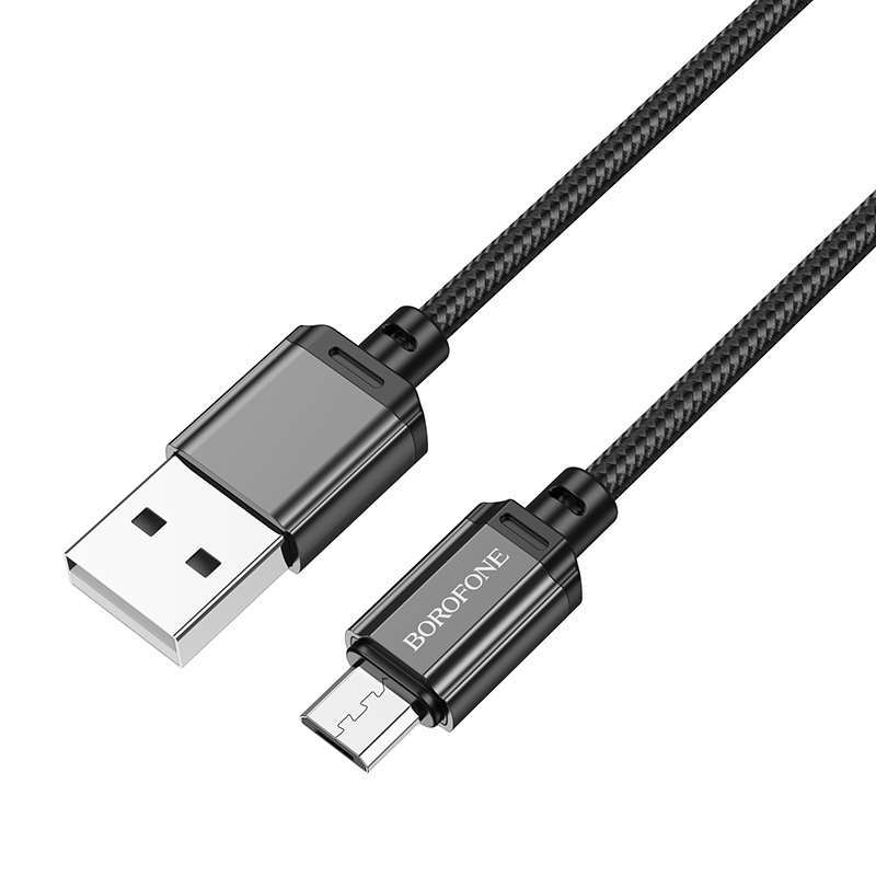 Borofone Sharp BX87 USB - micro USB kábel 2,4A 1m fekete