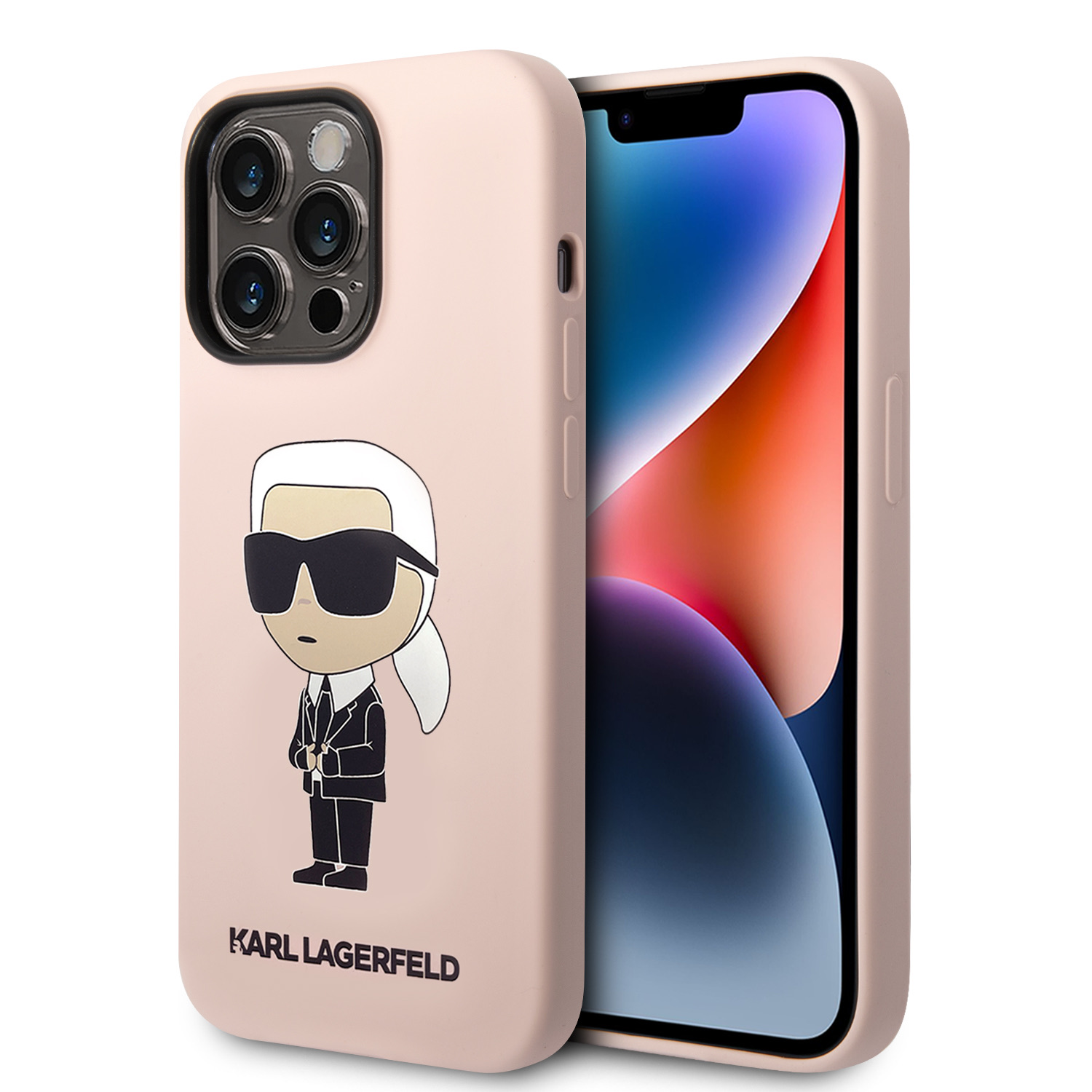iPhone 15 Pro Max Karl Lagerfeld KLHCP15XSNIKBCP Liquid Silicone Ikonik NFT tok rózsaszín