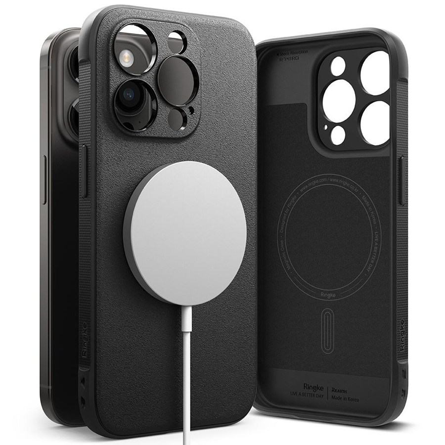 iPhone 15 Pro Ringke Onyx Magnetic MagSafe kompatibilis tok fekete