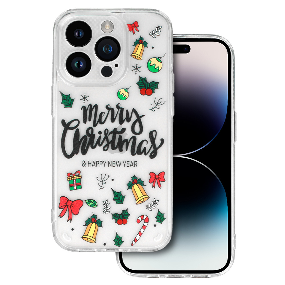 iPhone 15 Pro Max Tel Protect Christmas Karácsonyi mintás tok design 3 átlátszó