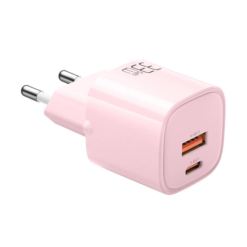 Mcdodo hálózati töltő adapter GaN 33W CH-0156 USB-C, USB-A rózsaszín