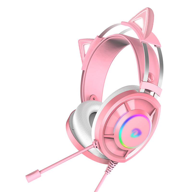 Dareu EH469 USB RGB gaming, gamer fejhallgató (rózsaszín)