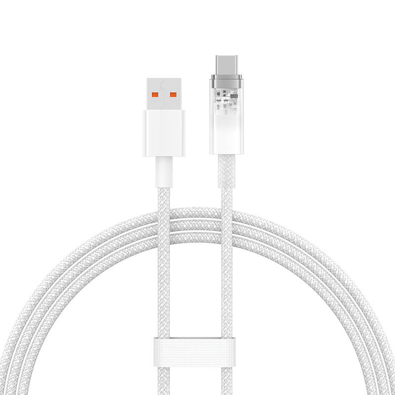 Baseus Quick Charge USB-C gyorstöltő kábel 6A, 1m fehér