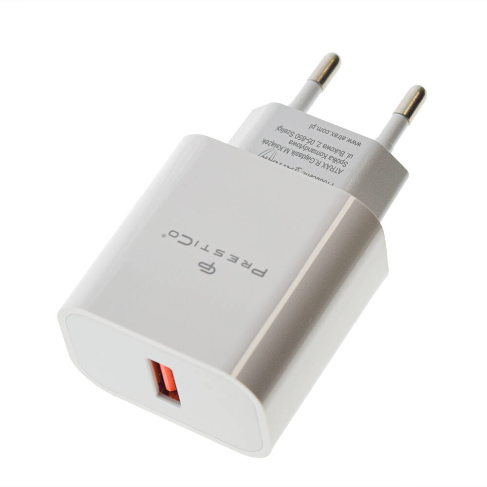 Prestico F3  hálózati töltő adapter 22,5W USB QC 3.0 fehér