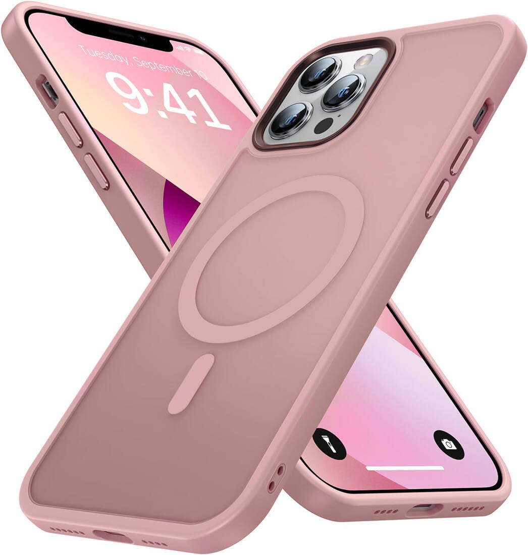 iPhone 13 Pro Matt MagSafe tok világos rózsaszín