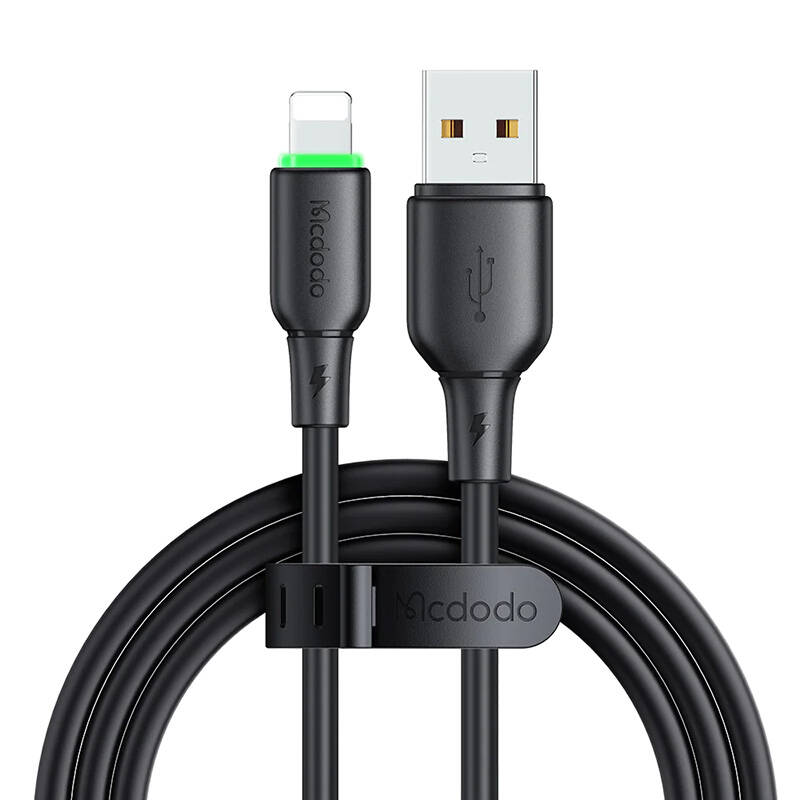 Mcdodo CA-4741 USB-A - Lightning kábel LED világítással 1.2m (fekete)