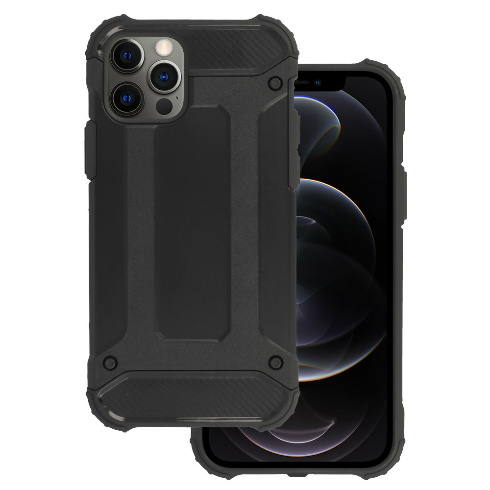 iPhone 12/ 12 Pro Armor Carbon tok fekete