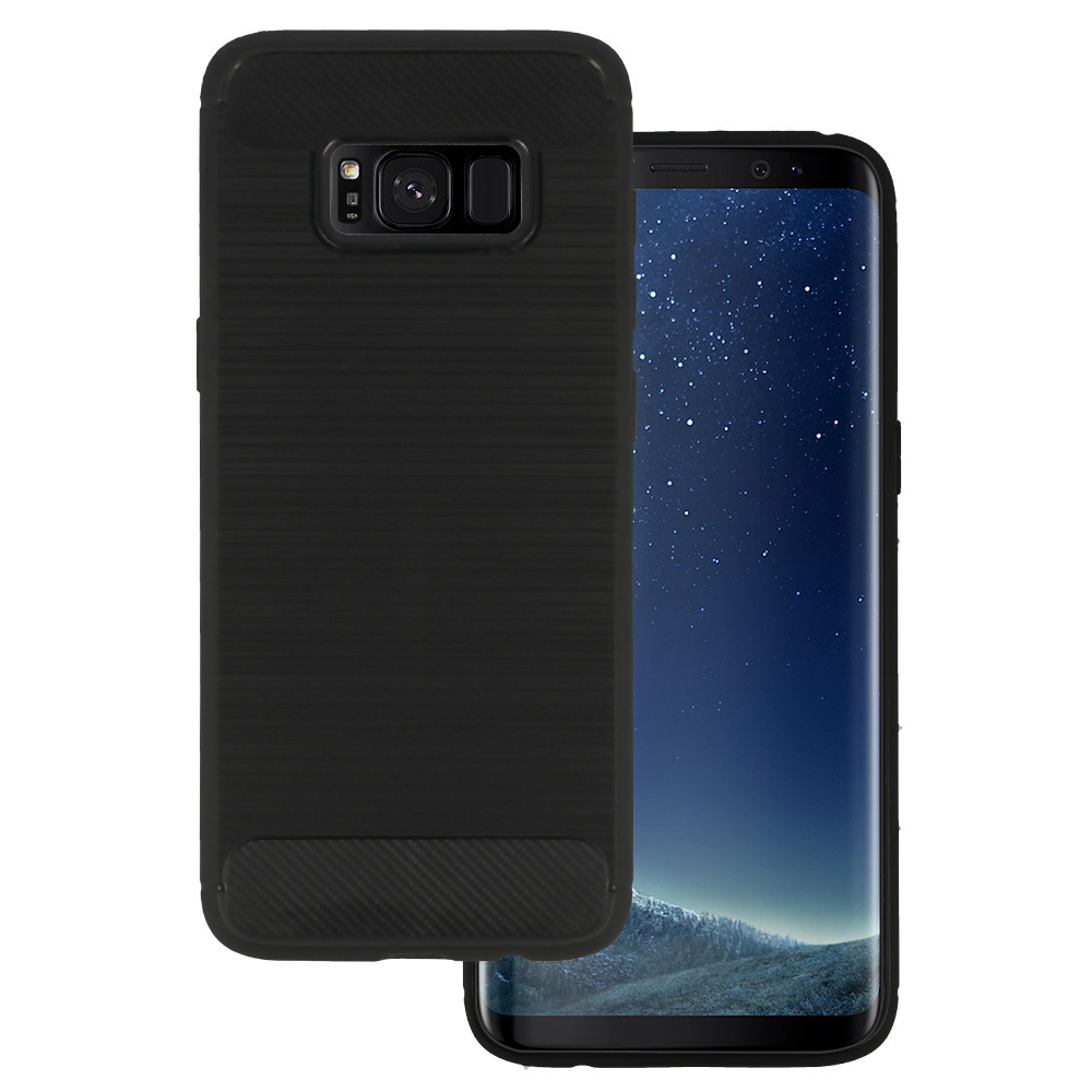 Samsung Galaxy S8 Carbon szénszál mintájú TPU tok fekete 