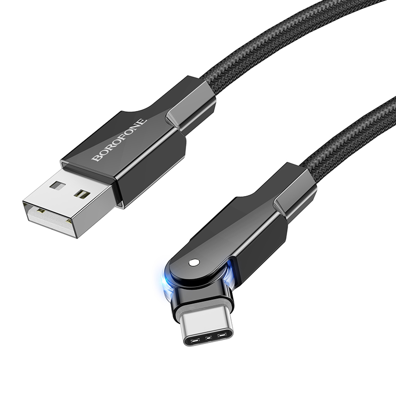 Borofone BU41 Kelly USB - Type C kábel 3A 1.2m fekete