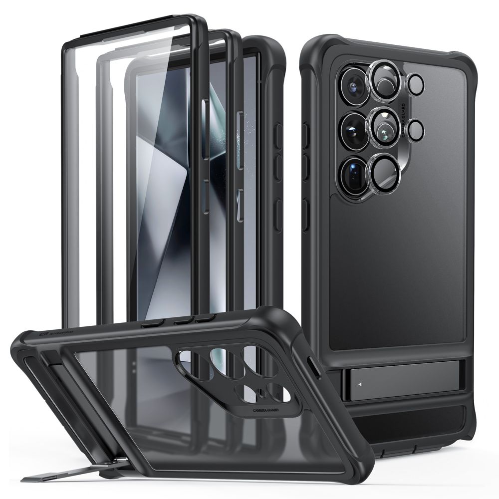 Samsung Galaxy S24 Ultra ESR Shock Armor Kickstand tok frosted black