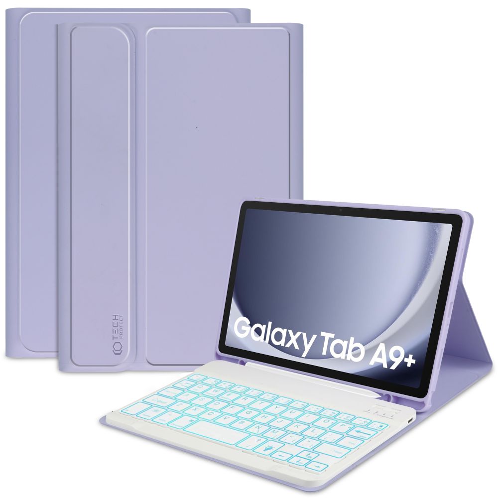 Samsung Galaxy Tab A9 Plus 11.0 X210/X215/X216 Tech-Protect SC Pen tok + billentyűzet lila