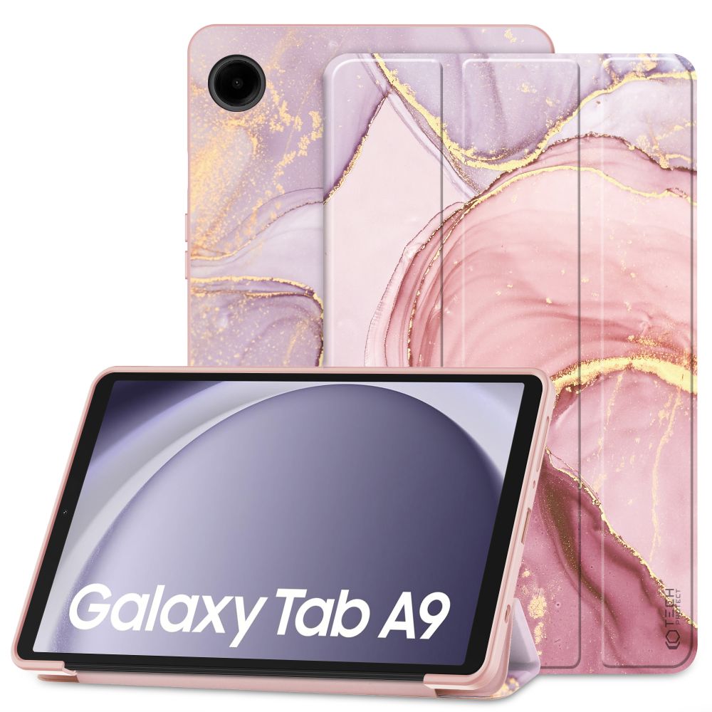 Samsung Galaxy TAB A9 8.7 X110/X115 Tech-protect Smartcase Tok márványmintás
