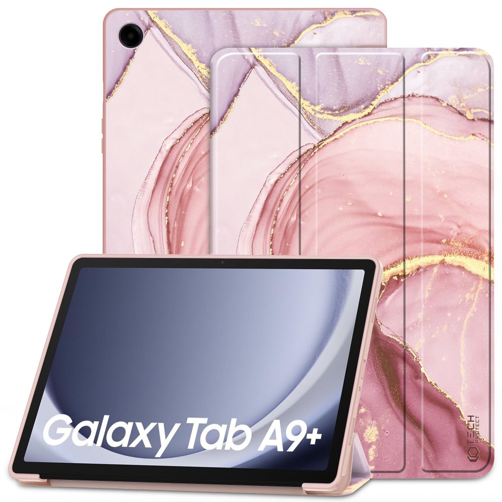 Samsung Galaxy TAB A9 Plus 11.0 X210 / X215 / X2165 Tech-protect Smartcase Tok márványmintás