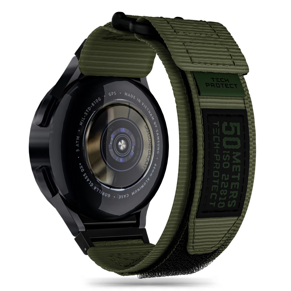 Samsung Galaxy Watch 4 / 5 / 5 PRO / 6 Tech-Protect Scout Pro óraszíj military zöld